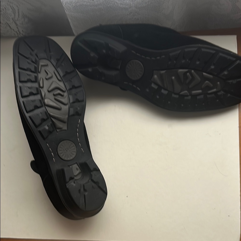 Black Shearling-Lined Slip-On Mules - Picture 2 of 6